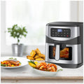 Kitchen Couture Clear View Digital Air Fryer 12L - Black and Silver - Touch Controls, Presets - 10004941