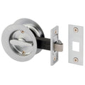 Gainsborough Circular Privacy Sliding Cavity Door Set, Satin Chrome, Lockable