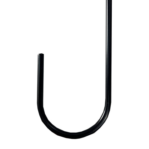 Jack 300mm Black Round All Purpose Steel Hanging Basket Hook, 10kg Capacity, Indoor & Outdoor
