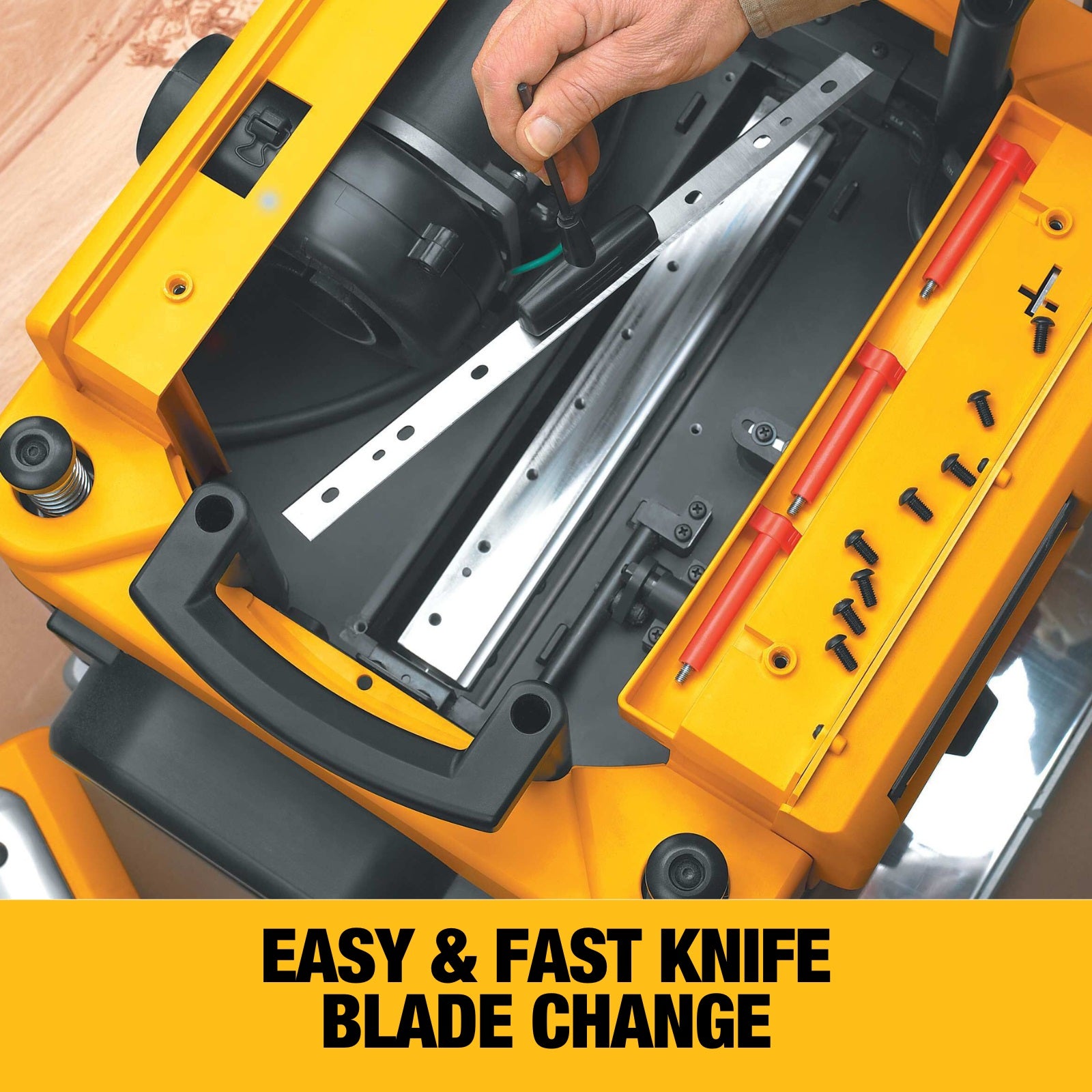 DeWALT 330mm 1800W Corded Thicknesser - 3 Blade, 10000rpm DW735-XE