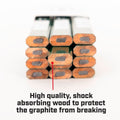 Crescent Lufkin Green Hard Carpenter's Pencil - 7mm Wood - Durable Marking - SuperSaverAU - view 4