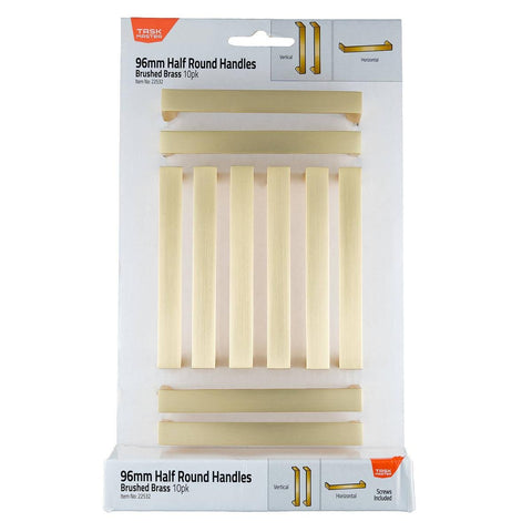 Taskmaster 96mm Brushed Brass Round Handle 10 Pack - Easy Installation - SuperSaverAU - view 1