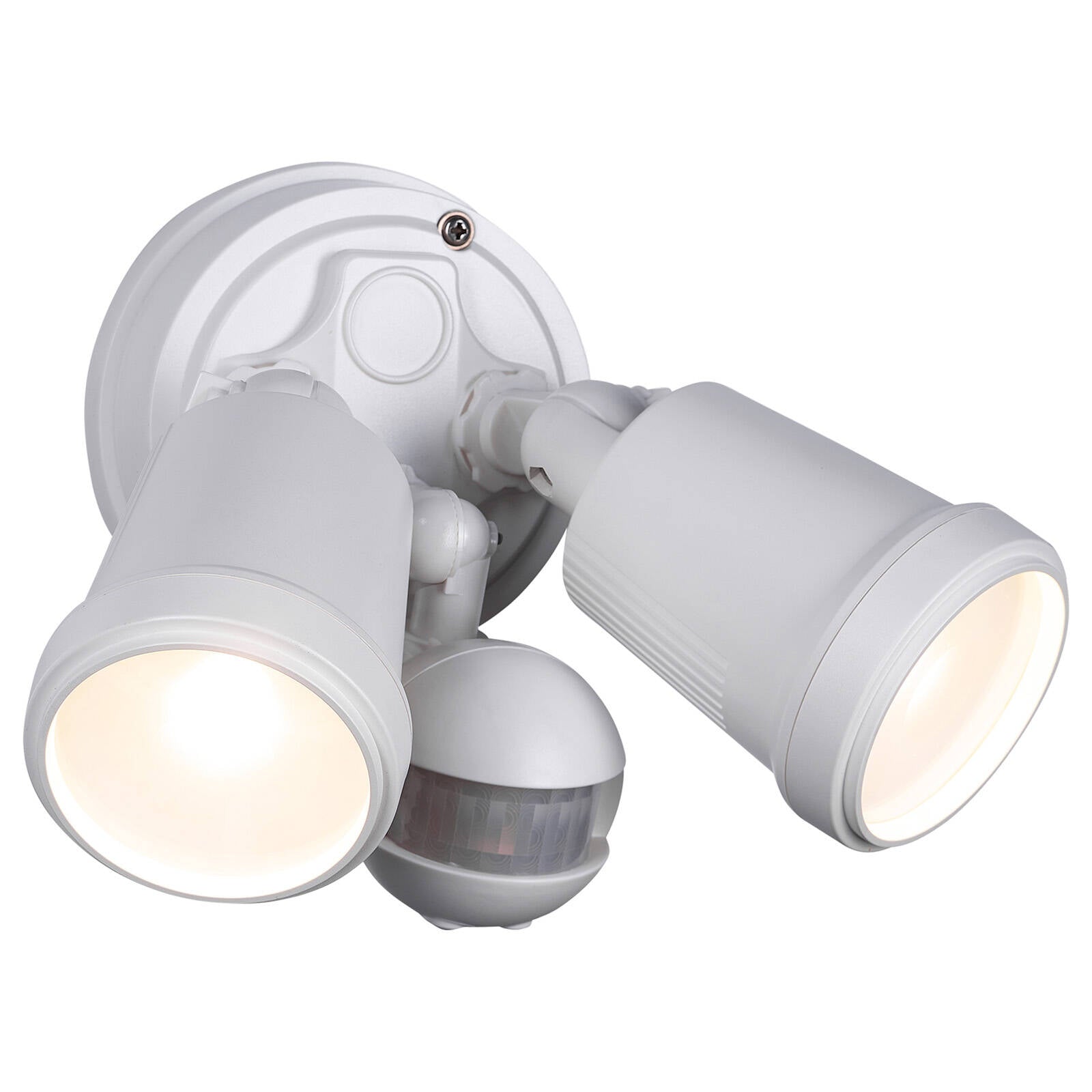 Brilliant Raptor III White Twin LED Security Light 20W Motion Sensor Outdoor 22605/05