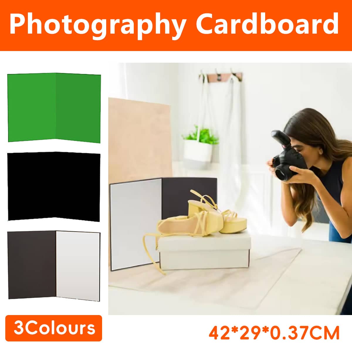 A3 Foldable Photography Background Sheet - Black and Silver - view 2