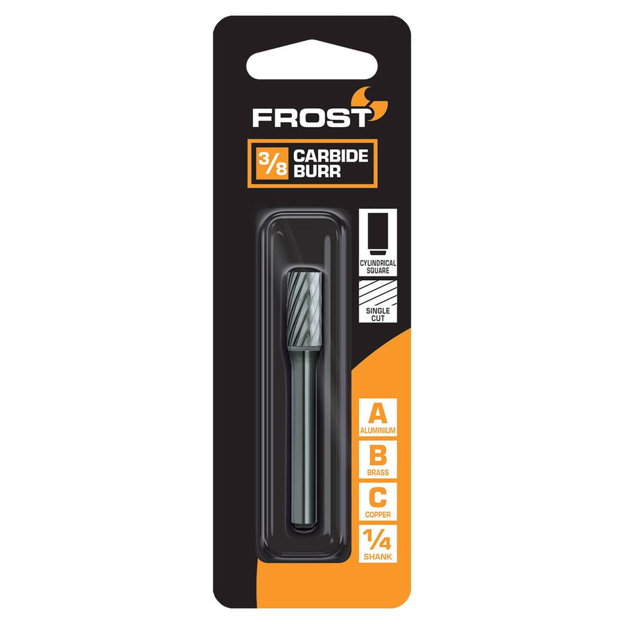Frost Carbide Burr - Cylindrical Square - 1/4" Shank - Single Cut - 10mm - SuperSaverAU - view 1