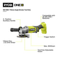 Ryobi 18V One Angle Grinder Tool Only - 115mm - Cutting & Grinding - SuperSaverAU - view 2