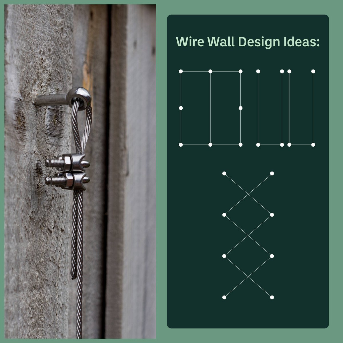 Garden Zen 10m Tensioned Wire Wall Plant Trainer Kit - 316 Stainless Steel - Durable Support for Climbing Plants - SuperSaverAU - view 5