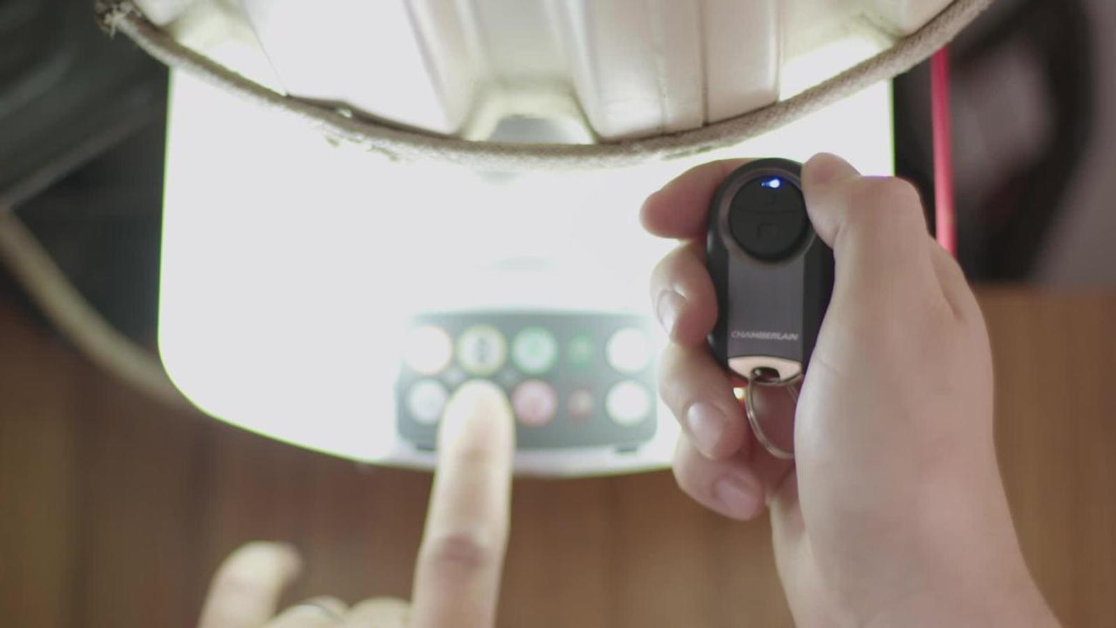 Chamberlain Universal Two Button Key Ring Garage Door Remote MC100AML, Illuminated