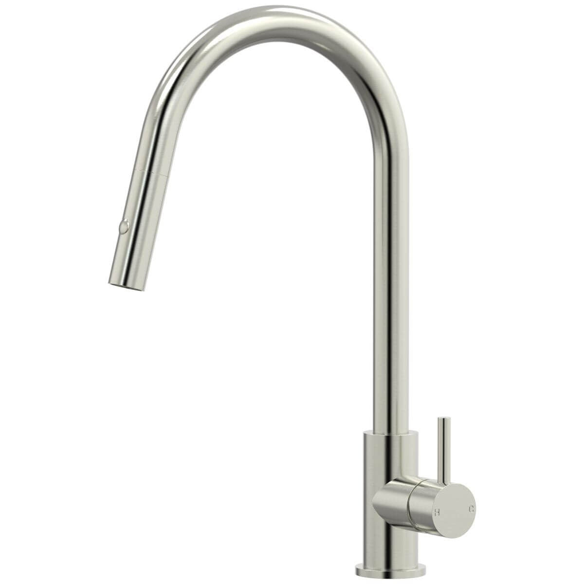 Artinox Alto Gooseneck Pull Out Mixer Tap - Stainless Steel Silver Finish, 6L/min Flow Rate - ALTOTAP