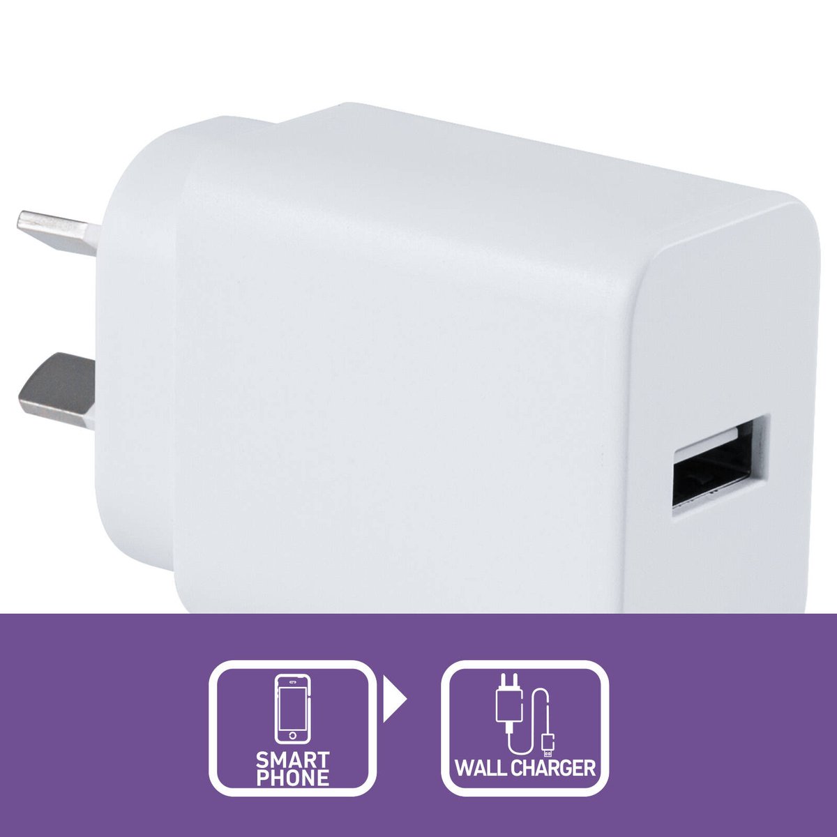 Click 12W USB-A Wall Charger - Compact Design - 5V 2.4A Output - CLK1001B - SuperSaverAU - view 2