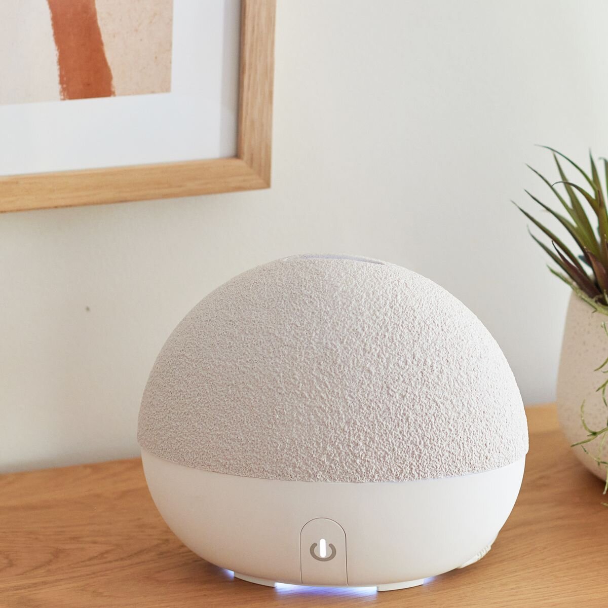 HoMedics Ellia Stone ceramic aroma diffuser - ultrasonic mist, colour-changing light - ARM-810-TP-AU