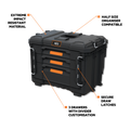 AEG Quickstack 2.0 3-Drawer Toolbox - 385mm x 411mm x 566mm - Durable Storage - SuperSaverAU - view 2