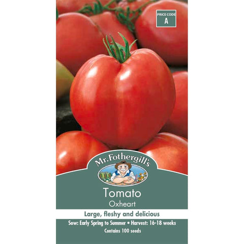 Mr Fothergill Oxheart Tomato Seeds - 75mm - Red - Great Flavor - SuperSaverAU - view 1