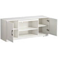 Zinus Bennett 147cm TV Cabinet - White - Fits TVs Up to 65 Inch - Three Adjustable Shelves - AU-UTOTV2-16W