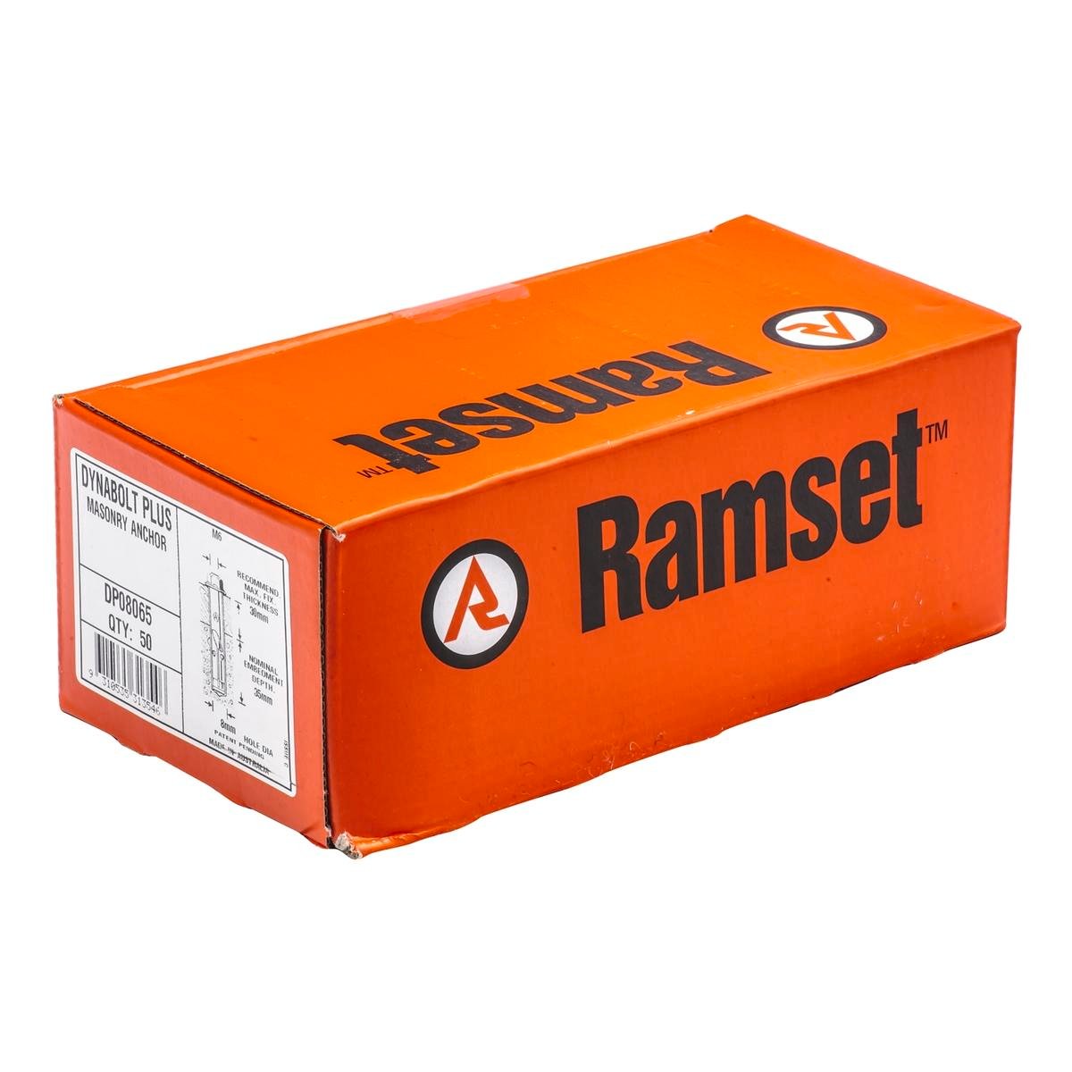 Ramset DynaBolt Plus - 8mm x 66mm - Gold Passivated - 50 Pack - SuperSaverAU - view 1