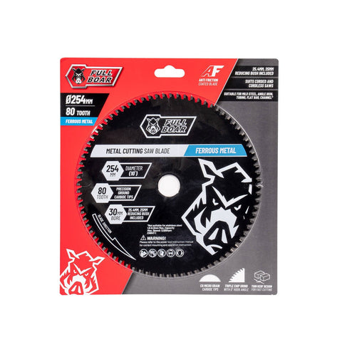 Full Boar 254mm 80t Ferrous Metal Circular Saw Blade - Precision Cutting - Durable - SuperSaverAU - view 1