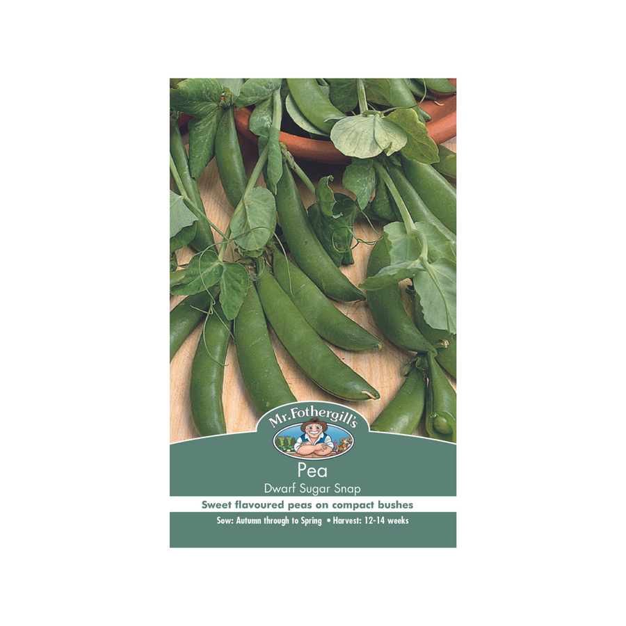 Mr Fothergill Dwarf Sugar Snap Pea Seeds 10 Weeks Compact Bush - SuperSaverAU - view 1