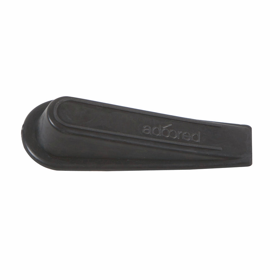 Adoored Large Black Rubber Door Wedge - Weather Resistant