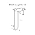Adoored Clear Over-The-Door Deco Hook, No-Drill Coat & Towel Hanger
