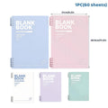 A4 Blank Coil Notebooks Set of 5 Colours Soft Cover 60 Sheets Each - view 3