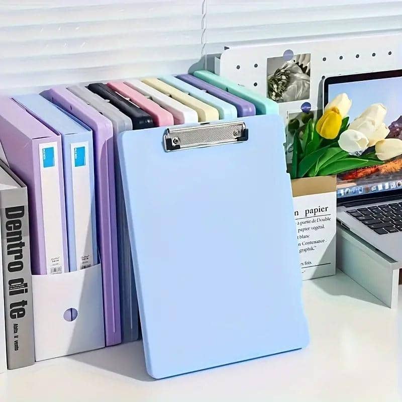 A4 Clipboard Writing Pad Set of 4 with Double Clips for Office Storage - White - view 5