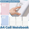 A4 Coil Notebook with 3 Lined Refills - Light Blue - view 2