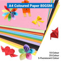 A4 Coloured Paper - 10 Assorted Colours, 500 Sheets, 80gsm - view 2