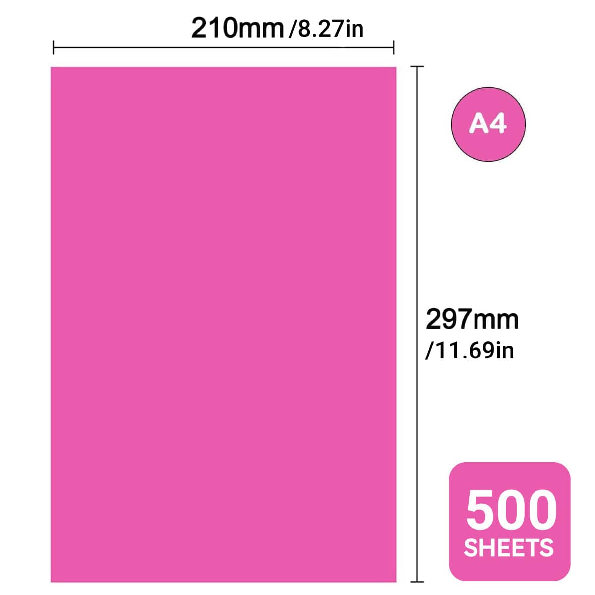 A4 Coloured Paper - 25 Assorted Colours, 500 Sheets, 70gsm - view 4