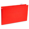 A4 Hanging File Folders with Metal Rails - Pack of 25, Red