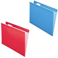 A4 Hanging File Folders with Metal Rails - Pack of 25, Red - view 2