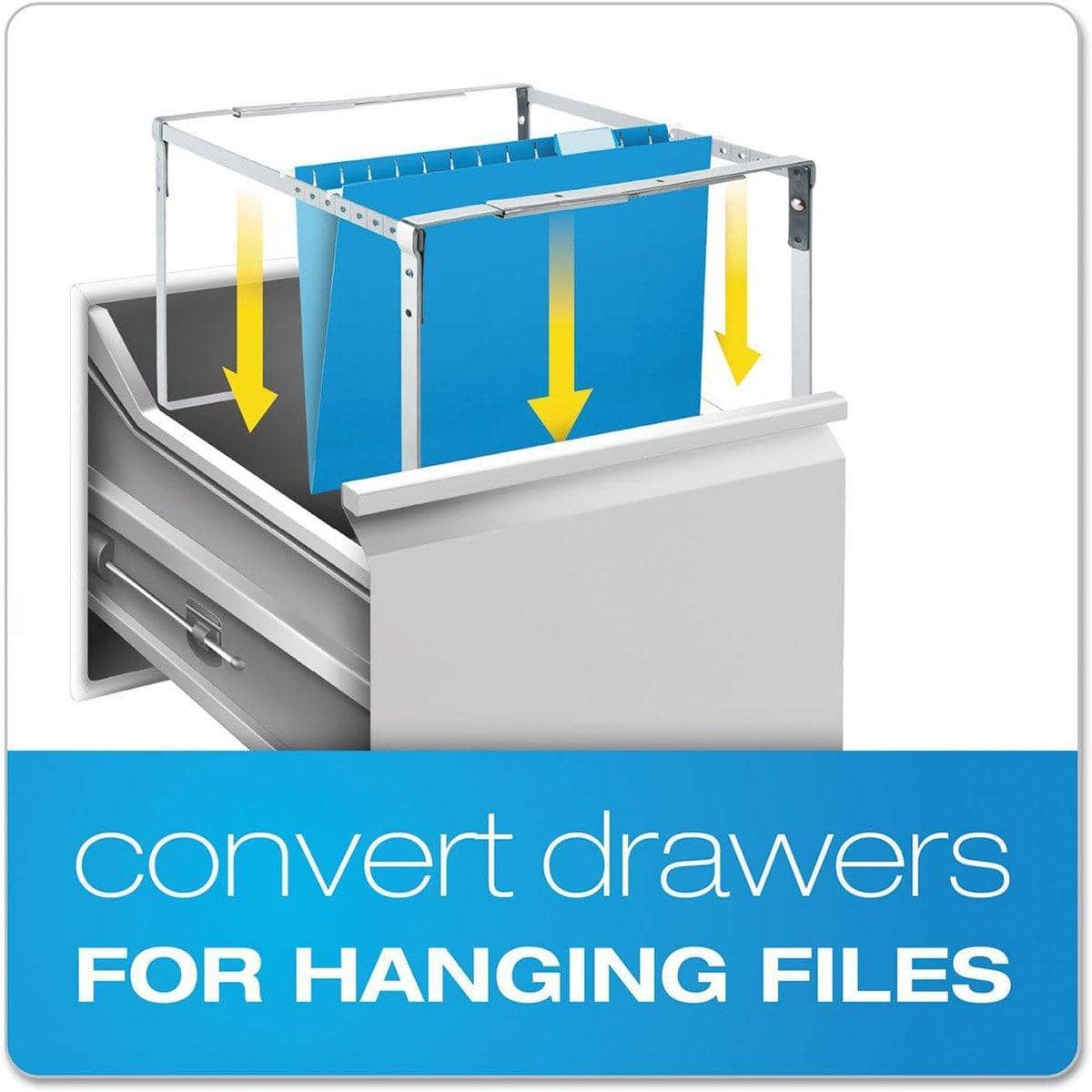 A4 Hanging File Folders with Metal Rails - Pack of 25, Red - view 4