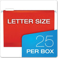 A4 Hanging File Folders with Metal Rails - Pack of 25, Red - view 5