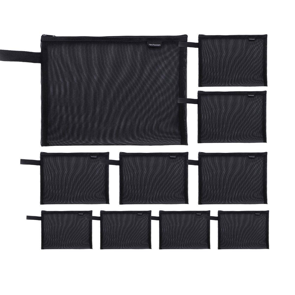 A4 Mesh Document Pouches, 34 x 25 cm, Pack of 10 - Black