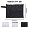 A4 Mesh Document Pouches, 34 x 25 cm, Pack of 10 - Black - view 4