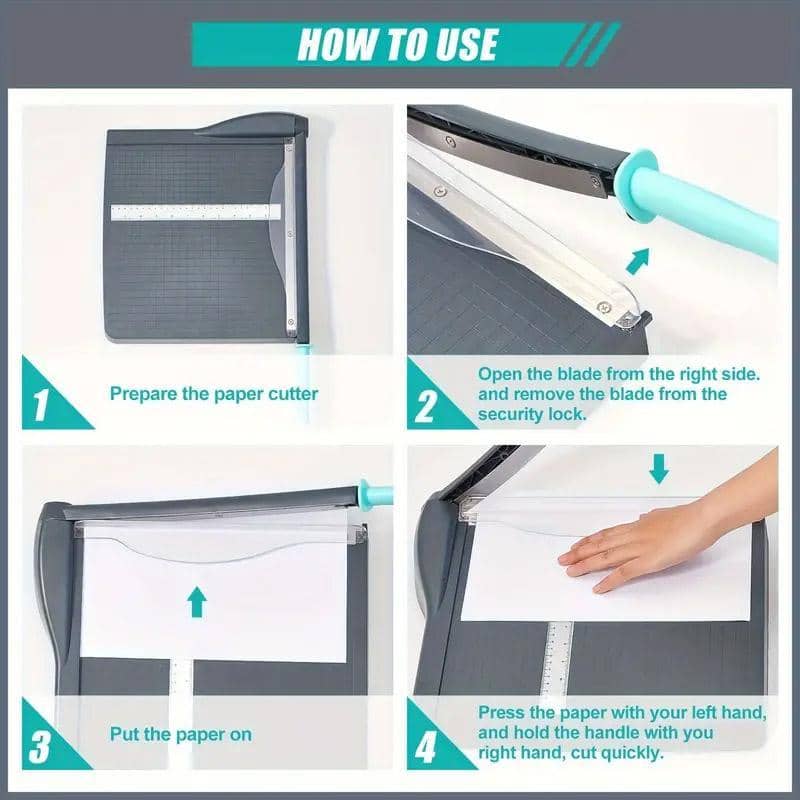 A4 Portable Paper Cutter Trimmer, 30.5 x 30.5 cm Cutting Surface - view 5