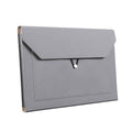 A4 Waterproof Document Bag for Office and School in PU Leather, Grey - view 2