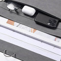 A4 Waterproof Document Bag for Office and School in PU Leather, Grey - view 5