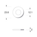 ZENITH M10 Hot Dipped Galvanised Black Flat Round Washer Each