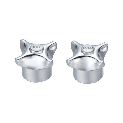 Shaw Mason Chrome Plated Four Point Tap Handles Pair - 100mm x 218mm - Durable Finish - SuperSaverAU - view 1