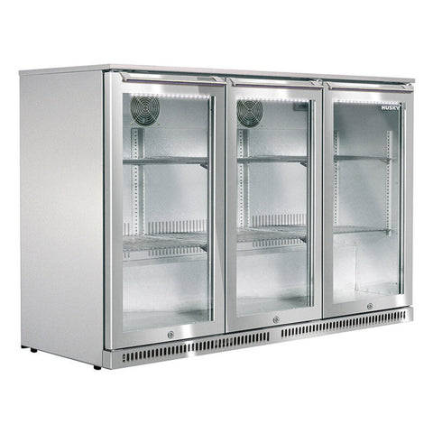 Husky 307L Outdoor Beverage Centre - Stainless Steel, 3 Doors, Tropical Specification - ALFC3840