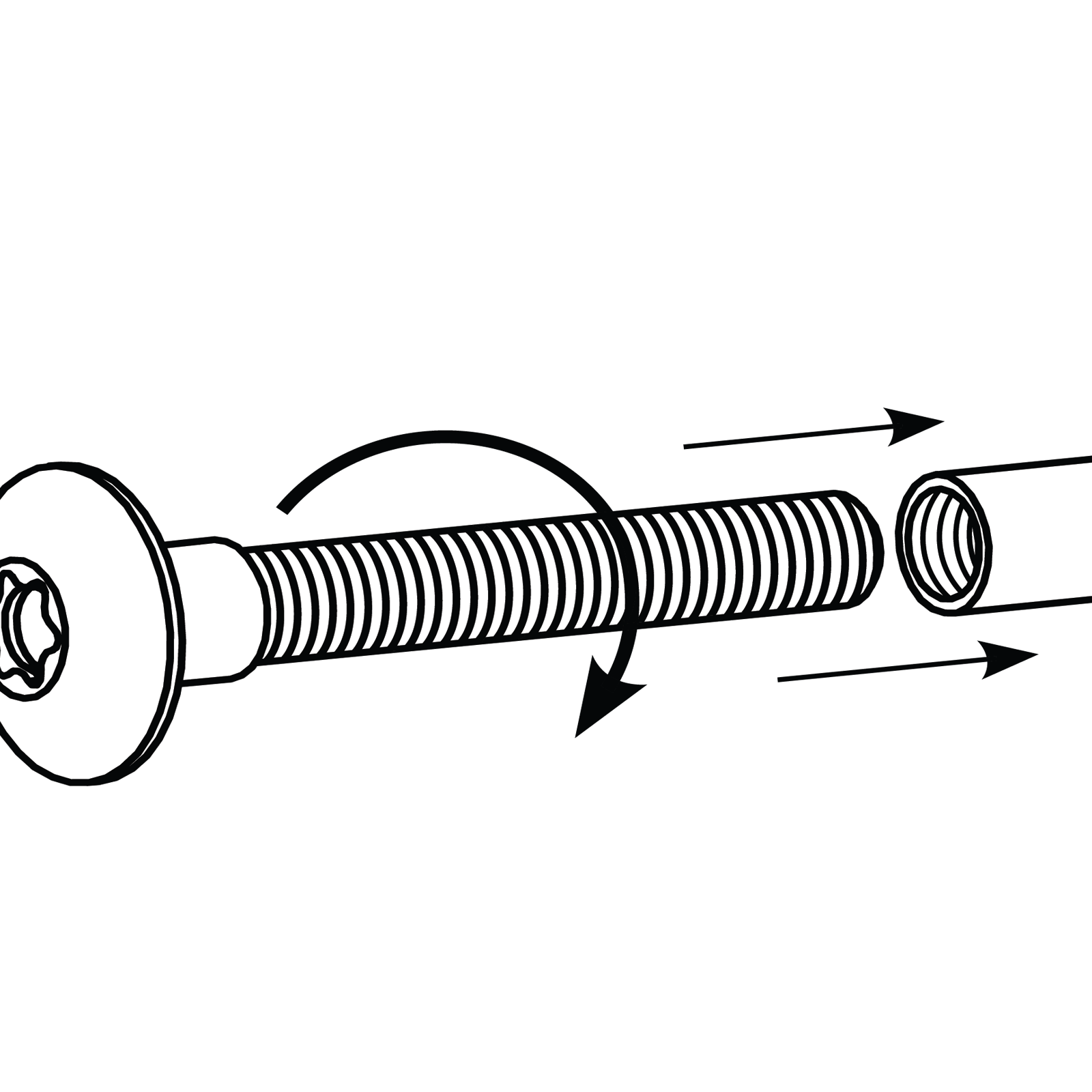 VUEPRO M16 Concealed Thread Bolt 150-230mm, Zinc Nickel Coated Steel, 2 Pack