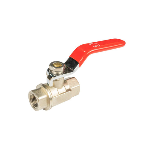 Jflex 1/4" BSP Female Ball Valve - Nickel-Plated Brass - Corrosion Resistant - 710 psi - SuperSaverAU - view 1