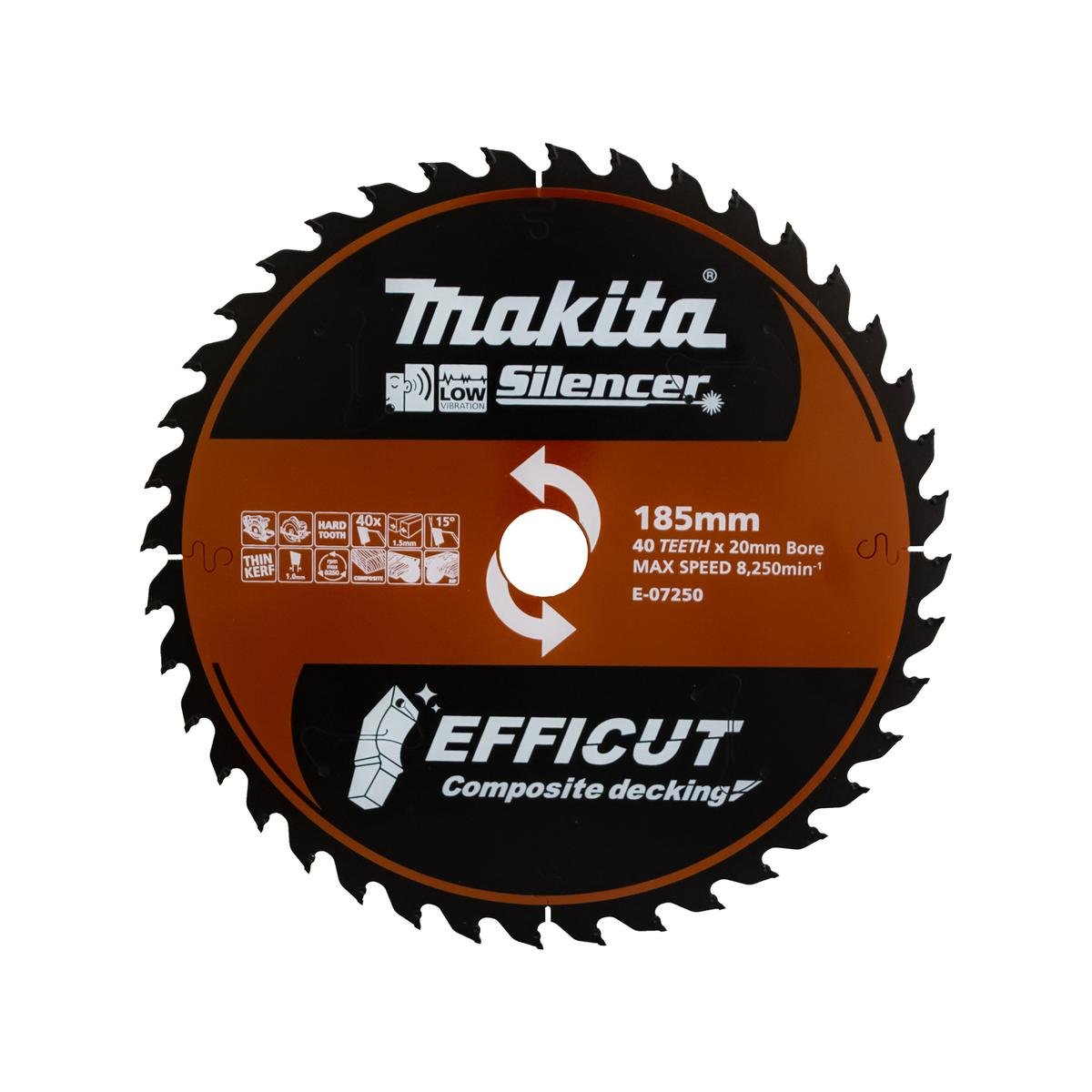 Makita 185mm Efficut Composite Tct Saw Blades - 1 Pack - Durable, Efficient Cutting