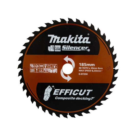 Makita 185mm Efficut Composite Tct Saw Blades - 1 Pack - Durable, Efficient Cutting