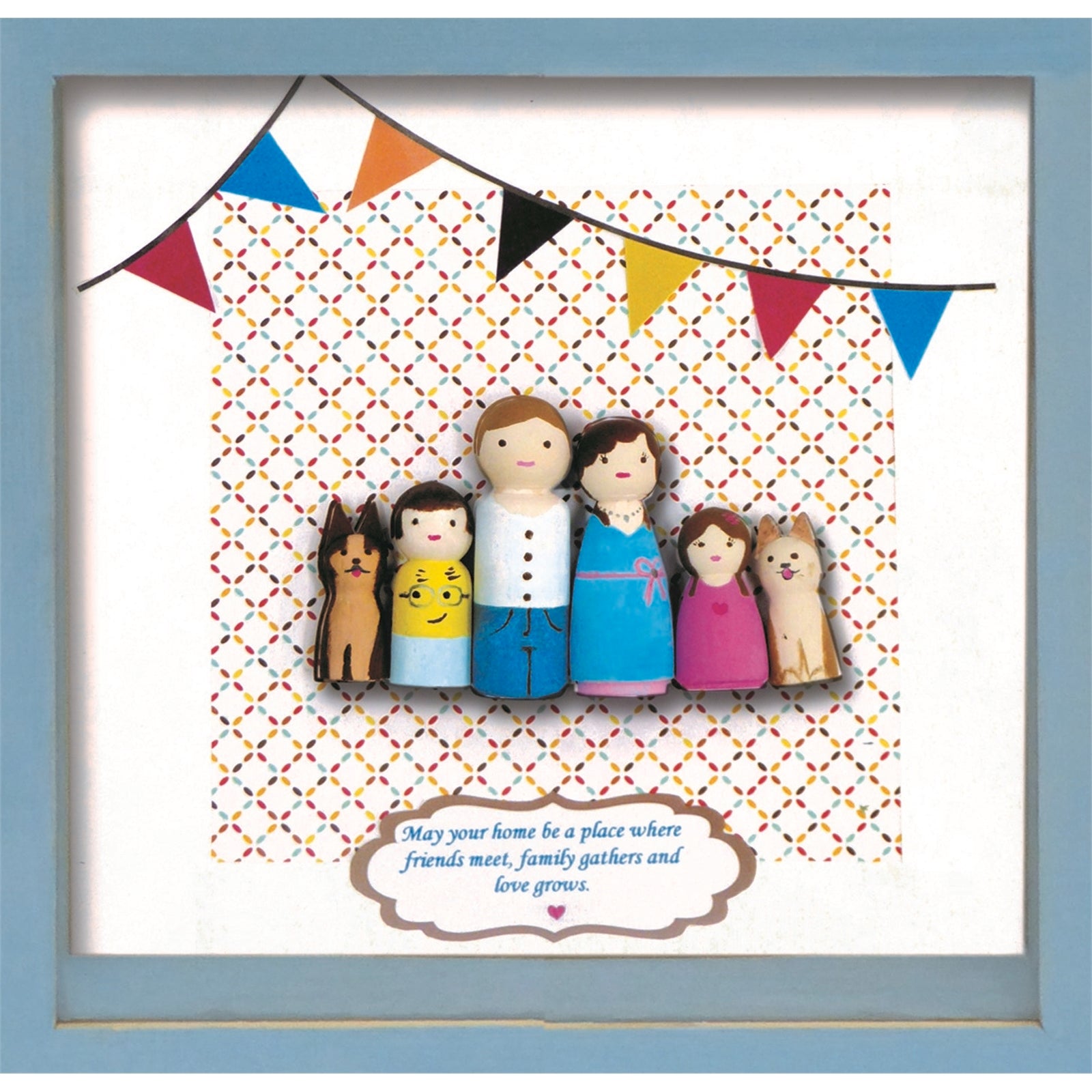 Boyle Crafty Doll Family Kit - Plywood Doll Painting Craft Set for Kids
