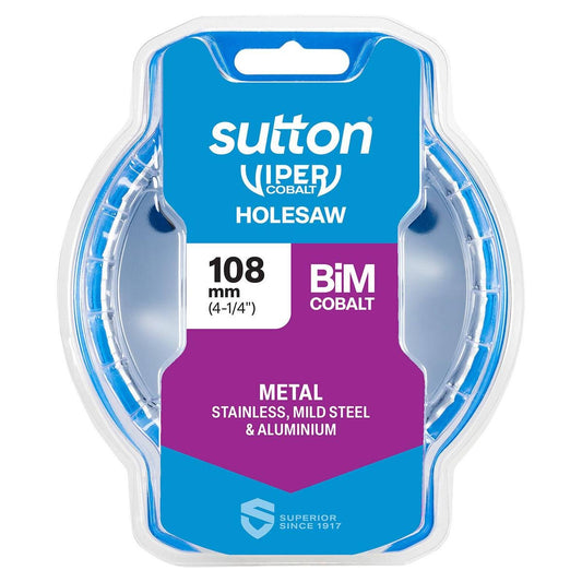 Sutton Tools 108mm Viper Cobalt Bi Metal Holesaw - Durable - Precision Cutting
