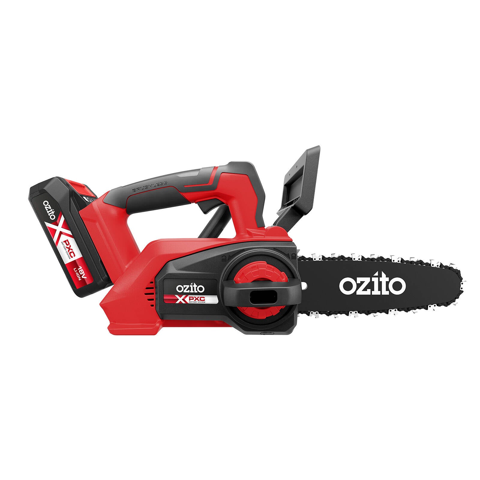 Ozito PXC 18V 200mm Brushless Top Handle Chainsaw 2.5Ah Kit PXTCSK-2520