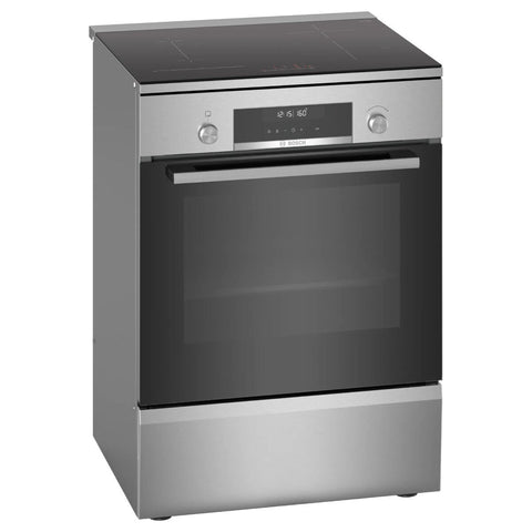 Bosch 60cm Series 6 Induction Freestanding Oven - 63L, Pyrolytic Cleaning, CombiZone - HLS79R351A
