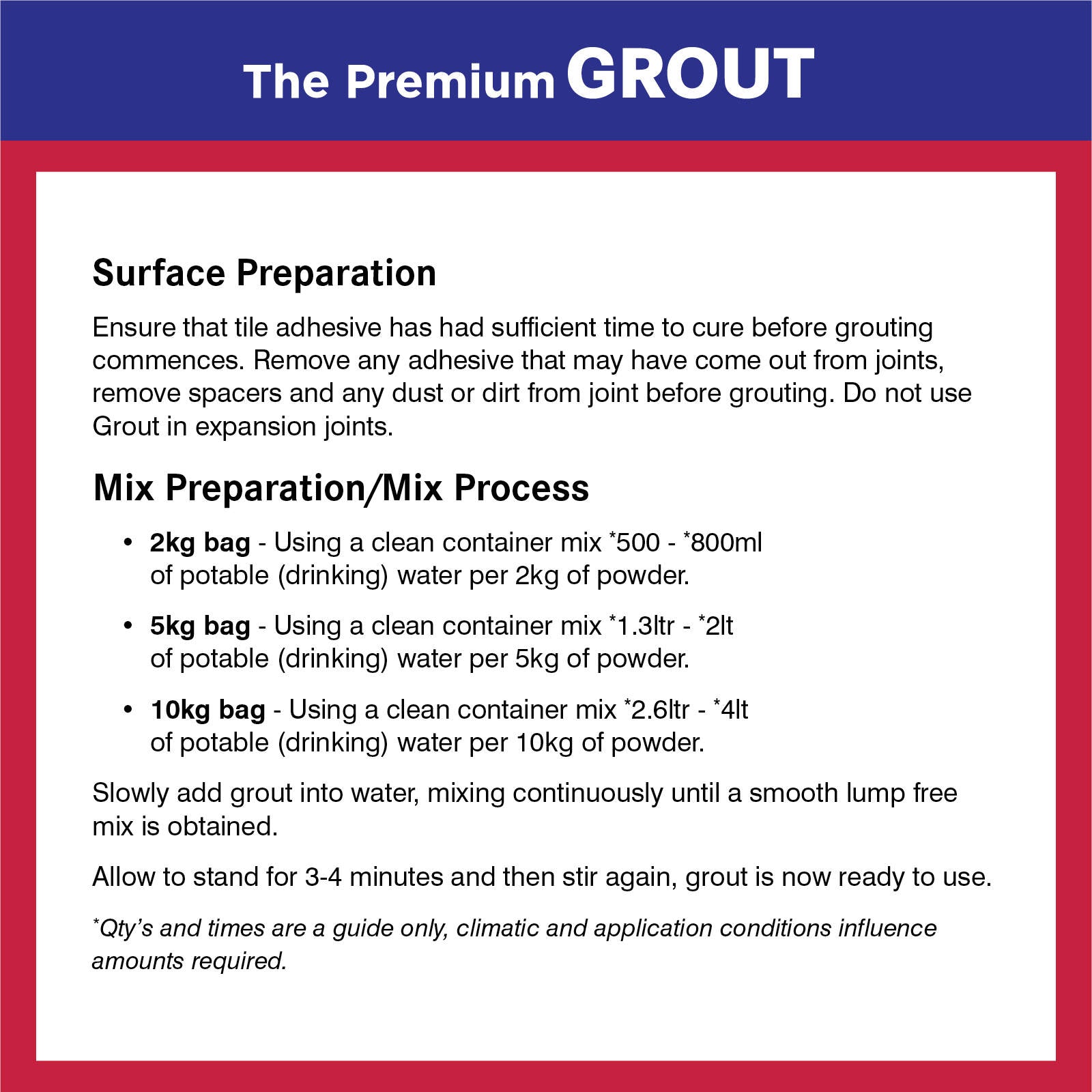 Maxisil 2kg White Coloured Grout Stain & Mould Resistant
