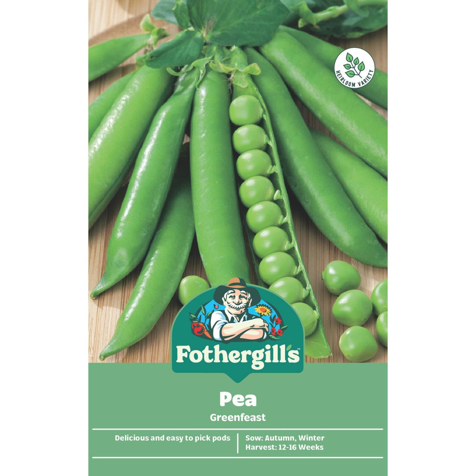 Mr Fothergill's Greenfeast Pea Vegetable Seeds